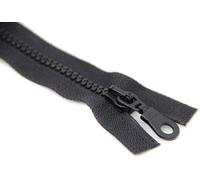Fermeture à glissière télescopique en plastique, 5 mm, noire, 40 cm