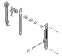 Fermeture encastrée - LA CROISEE DS - DS8299-007 - Aluminium - Argent - 2 points de sécurité