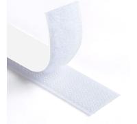 Fermeture Velcro, adhésive, 5 mètres, extra résistante, 16 mm de largeur, blanche