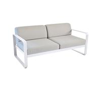 Fermob Canapé deux places BELLEVIE - 01 blanc coton - gris flanelle