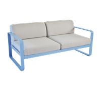 Fermob Canapé deux places BELLEVIE - E1 bleu-maya - gris flanelle