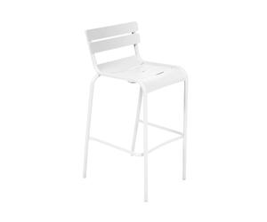 Fermob Tabouret de bar LUXEMBOURG avec dossier - 01 blanc coton