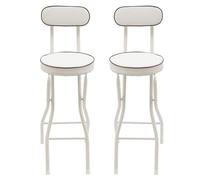 Fermoirper Lot de 2 tabourets de bar réglables en hauteur de 65 cm - Tabourets de comptoir réglables en acier avec rembourrage en polyuréthane - Pliable - Pour camping, jardin, cuisine - Charge