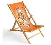 Ferocity Chaise Longue Pliable en Bois Fauteuil de Plage Pliant en hetre Classique Lit de Plage Spritz [119]