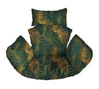 Ferocity Suspendu Hamac Chaise Coussins XXL, Imperméable Siège de Chaise Rembourrage pour Patio Jardin, Balançoire Panier Suspendu Coussin de Siege, Palm Green [114]