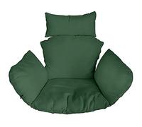 Ferocity Suspendu Hamac Chaise Coussins XXL, Imperméable Siège de Chaise Rembourrage pour Patio Jardin, Balançoire Panier Suspendu Coussin de Siege, Vert [114]