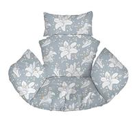 Ferocity Suspendu Hamac Chaise Coussins XXL, Imperméable Siège de Chaise Rembourrage pour Patio Jardin, Balançoire Panier Suspendu Coussin de Siege, Blue Flowers (Lilies) [114]