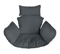 Ferocity Suspendu Hamac Chaise Coussins XXL, Imperméable Siège de Chaise Rembourrage pour Patio Jardin, Balançoire Panier Suspendu Coussin de Siege, Graphite [114]