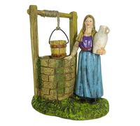 Ferrari & Arrighetti Figurine de crèche : Femme au puits, collection Martino Landi pour crèche, 10 cm