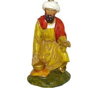Ferrari & Arrighetti Roi Mage Gaspard Crèche 10 cm | Figurine Peinte à la Main en Résine | Sculpteur M. Landi