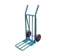 Ferrestock Chariot de roulement professionnel FSKCAR003 en acier à double renfort, pelle rabattable, charge jusqu'à 250 kg et pneus pneumatiques avec jante en métal