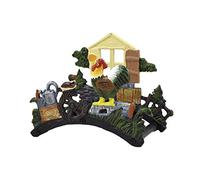 Ferrestock FSKPM011 Porte-tuyaux Mural modèle Coq décoratif fabriqué en Fer forgé Peint en Couleur avec Espace suffisant pour Enrouler Un Tuyau