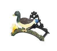 Ferrestock FSKPM016 Porte-tuyaux mural en métal, fabriqué en fer forgé, couleurs vives avec motif canard, 285 x 150 x 255 mm