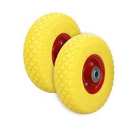 Ferrestock FSKRAM001X2 Lot de 2 Roues massives pour Diable d'entrepôt Professionnel ou Domestique, impinchable, avec Jante métallique