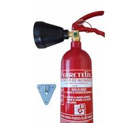 FERRETELIX® Extincteur CO₂ 2 kg- Haute Efficacité 34B - Sans Résidus - Avec Support Mural - Fabrication 2026