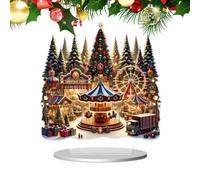 Ferris Wheel Christmas Ornament - 2D Acrylic Tabletop Seasonal Decor