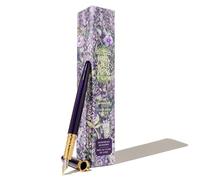 Ferris Wheel Press , Bijou Stylo plume, Moonbeam Meadows, double plaqué or, finition laquée saphir, plume en acier bicolore, pointe moyenne