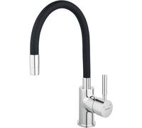 Ferro Mitigeur de cuisine Zumba BZA4B sur pied, bec flexible chrome-noir