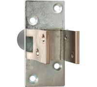 Ferrure de porte battante, arrêt 90°, TS 19 - 24 mm, laiton nickelé | ferrure pour porte pivotante