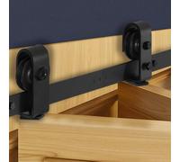 Ferrure de porte coulissante 1016mm - Porte coulissante pliante noire - Système de porte coulissante d'intérieur