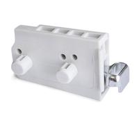 Ferrures à visser pour éléments hauts, Hook, droite, Acier et Plastique, Gris - EMUCA - 8921621