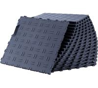 Ferrures de sol de garage 305 x 305 x 13,4 mm - Lot de 25 structures antidérapantes double face - Sol de garage pour garages, caves et ateliers - Gris graphite