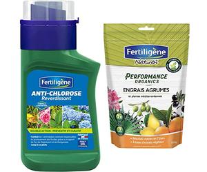 Fertiligene 8113 Anti Chlorose Reverdissant Liquide 250 ml & FERTILIGENE Engrais Agrumes, Plantes Méditerranéennes Performance Organics, 700gr
