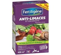 FERTILIGENE Anti Limace et Escargots Granules d'origine Naturelle | 1 KG + 20% Gratuit | 400 m² traités | Prêt à l'emploi | Utilisable en Agriculture Biologique|