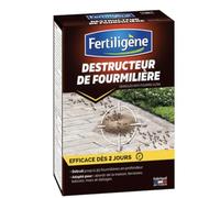 Fertiligène Destructeur de Fourmilières Granulés Anti-Fourmis Ultra, 400g | Action Choc 48h, Jusqu'à 20 Nids Éliminés, Poudrage ou Arrosage, Matière Active d'Origine Végétale