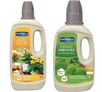 Fertiligène Engrais Universel Tout Prêt, 1L & FERTILIGENE FEPO400 Engrais Liquide Arbustes en Pots, Buis et Bambous 400 ml - Arbustes plus vert en 7 jours - 400 ml jusqu'à 28 L de solution diluée