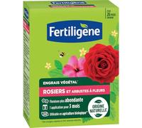 FERTILIGENE FEGROS650 - Engrais Végétal Rosiers et Arbustes à Fleurs 650 g - Une floraison plus abondante - Seulement 1 application en 3 mois - Jusqu'à 26 pieds - Produit 100% naturel avec zéolite
