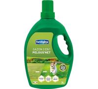 FERTILIGENE FGAZLIQ3 - Engrais Liquide Gazon 3 en 1 Pelous'Net 3 L - Reverdit le gazon - Limite mauvaises herbes et l'apparition des mousses - Avec bouchon doseur - Pour 200 m² - Fabriqué en France