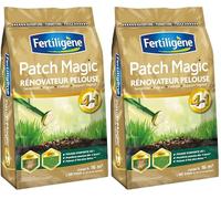 FERTILIGENE FPATCH36C - Patch Magic Rénovateur de Pelouse 3,6 kg - Formule 4 en 1, semences, engrais, fixateur et support végétal - Pelouse 2 fois plus dense - Première pousses dès 4 jours - Pour 16m²