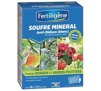 Fertiligène FSOUF75 - Soufre Minéral Anti-Oïdium Granulés Naturel 750 g - Préventif et curatif - Combat oïdium sur Arbres fruitiers, rosiers et tavelure - Contre Les Maladies - Fabriqué en France