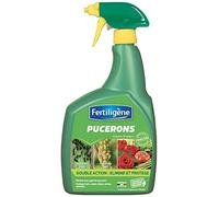 FERTILIGÈNE Insecticide Pucerons Prêt à l'Emploi 800ml - À base d'Huile de Colza - Élimine Acariens & Cochenilles - Utilisable en Agriculture Biologique
