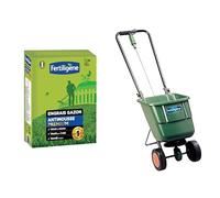 Fertiligène Kit Gazon Premium - Engrais Gazon Anti-Mousse 3,2 kg + Épandeur Rotatif Easy Green 3-en-1 - Fertilisation Homogène des Moyennes et Grandes Surfaces