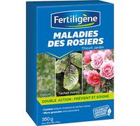 FERTILIGENE NMARO35 - Anti-maladies des Rosiers Mini-Granulés Naturels 350 g - Préventif et curatif - Elimine l'oïdium et les tâches noires - A base de soufre, matière active minérale - Jusqu'à 470 m²