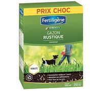 FERTILIGENE RUST150P - Semences Gazon Rustique Universel 3,75 kg - Premières pousses en 1 semaine - Résiste aux piétinements - Tous types de terrains - Pour 150m² de création et 250m² de regarnissage