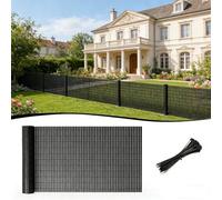 Ferzone Canisse PVC 120x300cm Brise Vue, Canisse PVC Corrosion Aux Intempéries, Brise Vue Balcon Renforcement, Canisses Anti-moisissure Résistant aux UV, Intimité pour Jardin Terrasse (Anthracite)