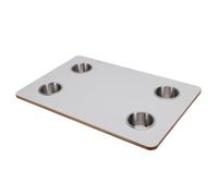 Fesjoy Dessus de Table de Bateau Rectangulaire Remplacement avec Motif Floral, Plateau Camping-Car en Bois Massif 600 X 400 Mm, Coins Arrondis pour la sécurité, Idéal pour Les Repas Marins, 1 Table
