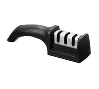 Fesjoy Manuel Manuel Coutellerie Aiguiseur Outil (Black) | Poignée ergonomique, Affûtage rapide des couteaux, Acier inoxydable durable, Parfait pour la cuisine à domicile