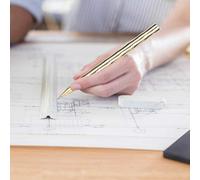 Fesjoy Stylo D'écriture Compact, Outil de Signature Professionnel en Laiton | Laiton durable, corps léger, recharge d\'encre 0,5 mm, idéal pour les vacances, format portable