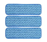 FESTFENDS 3 Pièces Tête de Rechange pour Balai Microfibre Réutilisable Bleu, Serpillière de Nettoyage de Sol Adaptée à Différents Types de Surfaces, Lingette Lavable et Solide