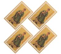 FESTFENDS 4 Pièces Tai Sui Protection Cards Year Of The Goat Traditional Chinese Year Blessing Amulets For Peace Luck Feng Shui Harmony