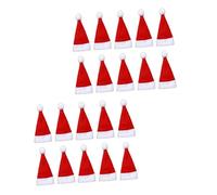 FESTFENDS 48pièces Couvre-Couverts Mini Forme de Chapeau de Noël Décorations de Table pour Couteaux et Fourchettes Chapeaux pour Couverts