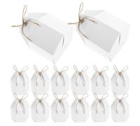 FESTFENDS 50 Boîtes à Dragées de Mariage Hexagonales en Papier Blanc, Élégantes et Délicates, Contenant pour Présents Invités Lors de Fêtes ou Restaurants