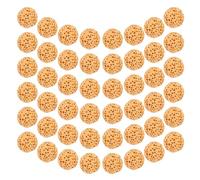 FESTFENDS 50 Perles de Lave Naturelles Rondes pour Diffuseur D'huiles Essentielles, Pierres D'aromathérapie en Roche, Décoration Maison et Bureau