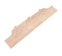 FESTFENDS Applique en Bois Sculpté Style Français Élégant 3d pour Porte D'armoire et Tête de Lit, Panneau Décoratif Marron 45x9 Cm pour Chambre Cuisine