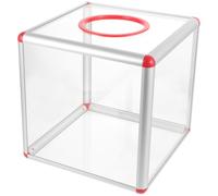 FESTFENDS Boîte de Tirage Sort Transparente en Acrylique de 25 Cm Serrure, Urne Multifonctionnelle pour Collecte de Tickets et Dons Lors D'événements