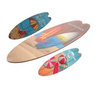 FESTFENDS Décoration Murale Accessoires Déco Bar Planche de Surf Créative Bois 3pcs pour Fête Plage et Ambiance Estivale